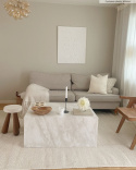 Wollen mat \'Coastal\' 200x200cm - Wit