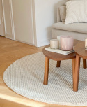 Rond tapijt \'Avafors\' 120cm - Beige
