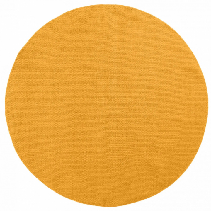 Rond tapijt \'Hamilton\' 120cm - Saffraan in de groep Inrichting / Vloerkleden / Wollen tapijten bij Reforma (V10167822)