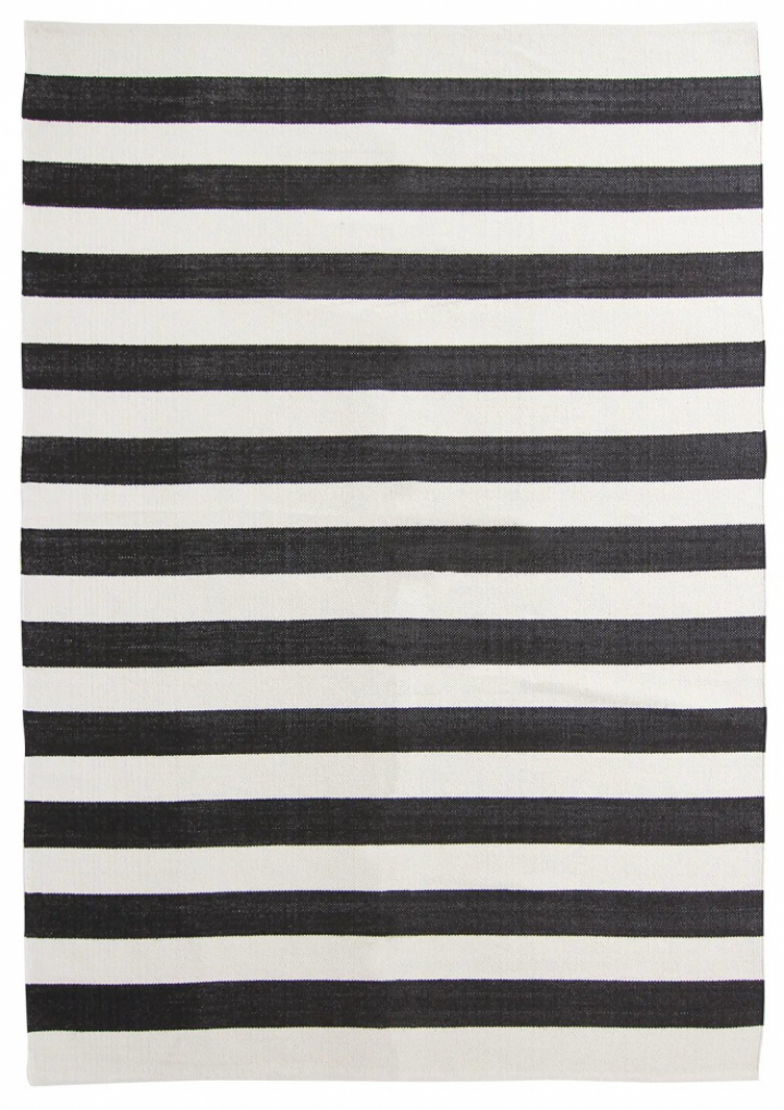Katoenen tapijt \'Nilo\' 160x230cm - Wit/Zwart in de groep Inrichting / Vloerkleden / Geweven Vloerkleden bij Reforma (V10188122)