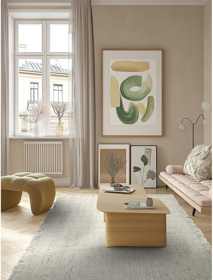 Wollen vloerkleed \'Dalita\' - Beige in de groep Vloerkleden / Wollen tapijten bij Reforma (V10198)