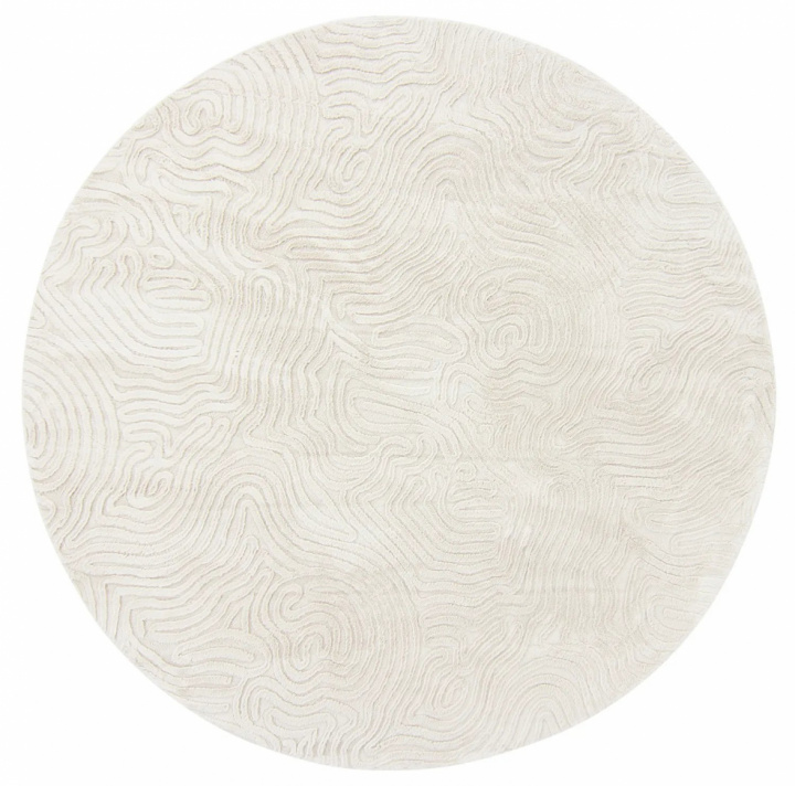 Ronde tapijt \'Amora\' 160cm - Wit in de groep Inrichting / Vloerkleden / Geweven Vloerkleden bij Reforma (V10199972)