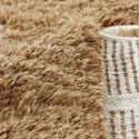 Hoogpolig Vloerkleed \'Kiberg Handgeweven Wol\' - Beige