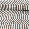 Wollen vloerkleed \'Larkana\' - Bruin/wit