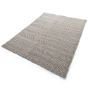 Wollen vloerkleed \'Larkana\' - Bruin/wit