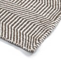 Wollen vloerkleed \'Larkana\' - Bruin/wit