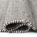 Wollen vloerkleed \'Larkana\' - Bruin/wit