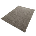 Wollen vloerkleed \'Larkana\' - Beige/zwart