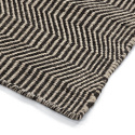 Wollen vloerkleed \'Larkana\' - Beige/zwart