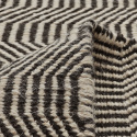 Wollen vloerkleed \'Larkana\' - Beige/zwart