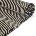 Wollen vloerkleed \'Larkana\' - Beige/zwart