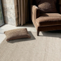 Wollen vloerkleed \'Larkana\' - Beige/wit