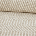 Wollen vloerkleed \'Larkana\' - Beige/wit