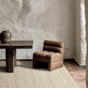 Wollen vloerkleed \'Larkana\' - Beige/wit