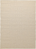 Wollen vloerkleed \'Larkana\' - Beige/wit