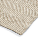 Wollen vloerkleed \'Larkana\' - Beige/wit