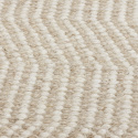 Wollen vloerkleed \'Larkana\' - Beige/wit
