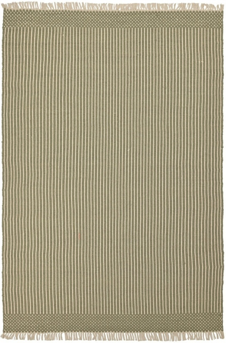 Wollen vloerkleed \'Arbil\' - Groen/wit in de groep Vloerkleden / Wollen tapijten bij Reforma (V102015001)