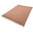 Wollen vloerkleed \'Arbil\' - Terracotta/wit