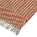 Wollen vloerkleed \'Arbil\' - Terracotta/wit