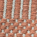 Wollen vloerkleed \'Arbil\' - Terracotta/wit