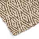 Wollen vloerkleed \'Monastir\' - Bruin/wit