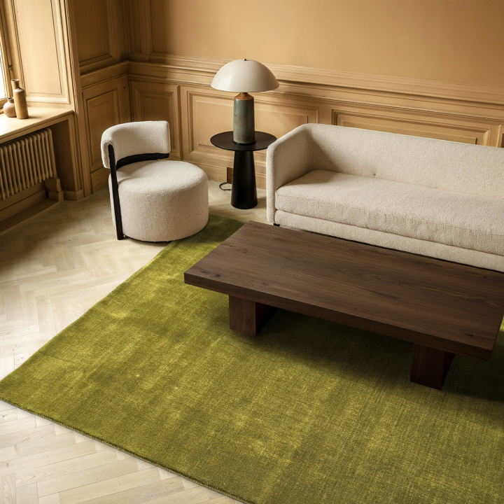 Wollen vloerkleed \'Rozen Handloom Wool Premium\' - Groen in de groep Vloerkleden / Wollen tapijten bij Reforma (V102015301)