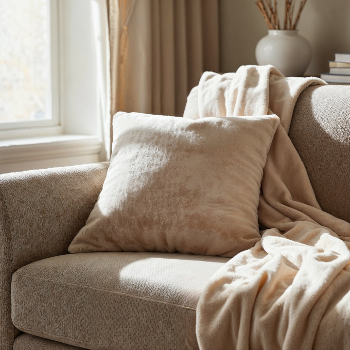 Plaid \'Aranga Super Soft Throw\' 130x170cm - Beige in de groep Inrichting / Textiel / Plaids & dekens bij Reforma (V10201568)
