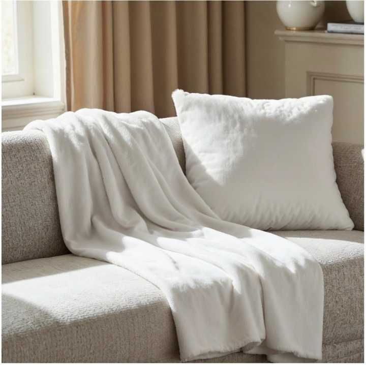 Plaid \'Aranga Super Soft Throw\' 130x170cm - Wit in de groep Inrichting / Textiel / Plaids & dekens bij Reforma (V10201569)