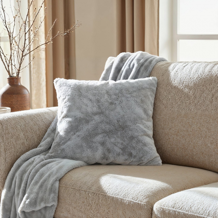 Kussenhoes \'Aranga Super Soft\' 45x45cm - Grijs in de groep Inrichting / Textiel / Kussenslopen bij Reforma (V10201575)