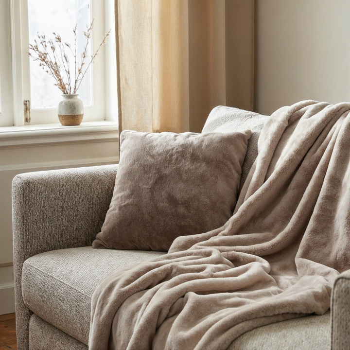 Kussenhoes \'Aranga Super Soft\' 45x45cm - Bruin in de groep Inrichting / Textiel / Kussenslopen bij Reforma (V10201576)