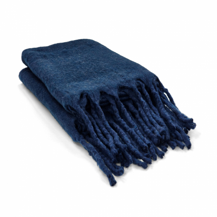 Geruite \'Samantha\' 130x170cm - Marineblauw in de groep Inrichting / Textiel / Plaids & dekens bij Reforma (V10201725)