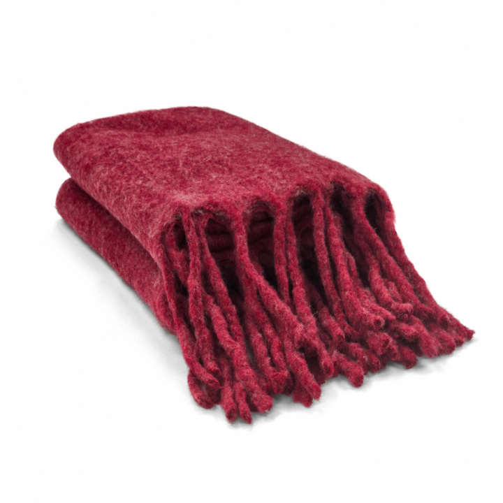 Geruite \'Samantha\' 130x170cm - Donkerrood in de groep Inrichting / Textiel / Plaids & dekens bij Reforma (V10201727)