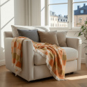 Geruite \'Audrey Check\' 130x170cm - Beige/geel/oranje