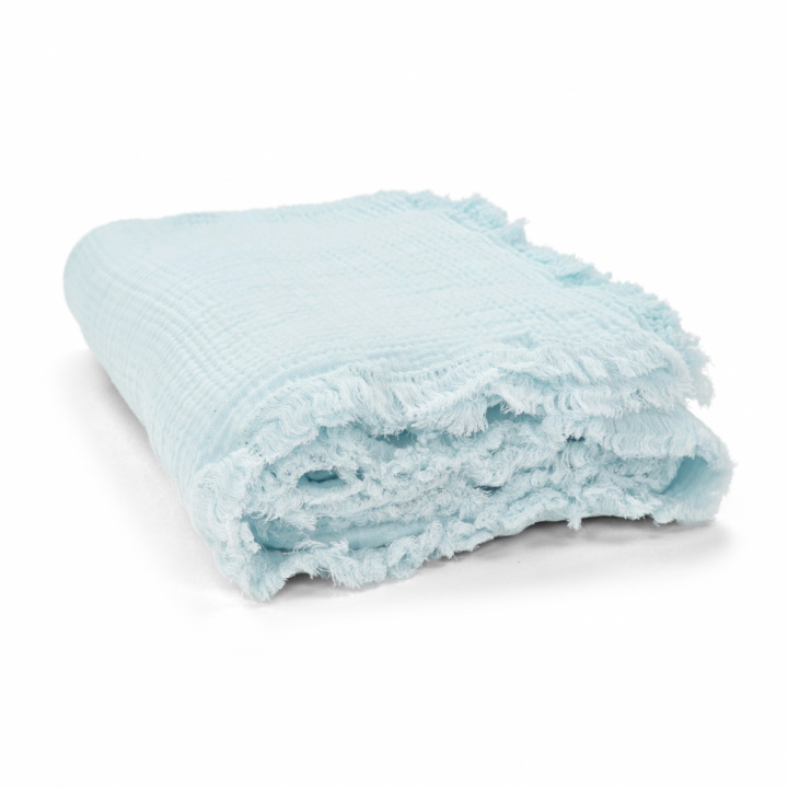 Mousseline deken \'Dorena\' 130x170cm - Blauw in de groep Inrichting / Textiel / Plaids & dekens bij Reforma (V10201737)