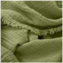 Mousseline deken \'Dorena\' 130x170cm - Groen