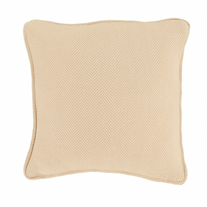 Kussenhoes \'Denisa Fishbone\' 45x45cm - Beige/wit in de groep Inrichting / Textiel / Kussenslopen bij Reforma (V10201756)