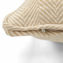 Kussenhoes \'Denisa Fishbone\' 45x45cm - Beige/wit
