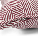 Kussenhoes \'Denisa Fishbone\' 45x45cm - Rood/wit