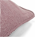 Kussenhoes \'Denisa Fishbone\' 45x45cm - Rood/wit