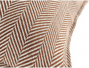 Kussenhoes \'Denisa Fishbone\' 45x45cm - Bruin/wit