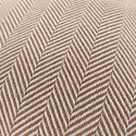 Kussenhoes \'Denisa Fishbone\' 45x45cm - Bruin/wit