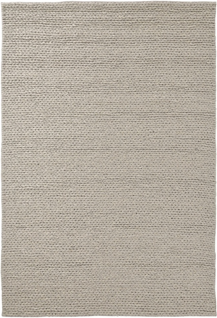 Wollen vloerkleed \'Talvia Braided Wool\' - Grijs in de groep Vloerkleden / Wollen tapijten bij Reforma (V10252)