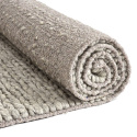 Wollen vloerkleed \'Talvia Braided Wool\' - Grijs