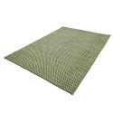Wollen vloerkleed \'Ovelia\' - Groen/wit