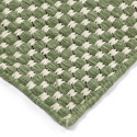 Wollen vloerkleed \'Ovelia\' - Groen/wit