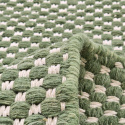 Wollen vloerkleed \'Ovelia\' - Groen/wit