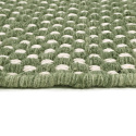 Wollen vloerkleed \'Ovelia\' - Groen/wit