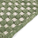 Wollen vloerkleed \'Ovelia\' - Groen/wit