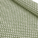 Wollen vloerkleed \'Ovelia\' - Groen/wit